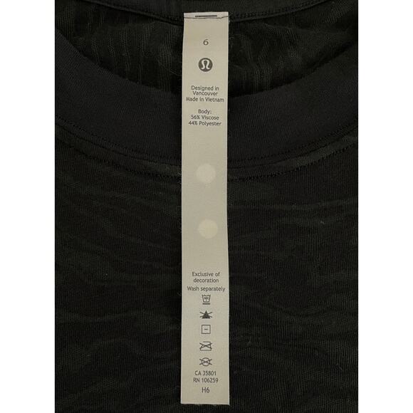 Lululemon All Yours Crop Tank Top Veil Black Size 6 - Picture 10 of 11